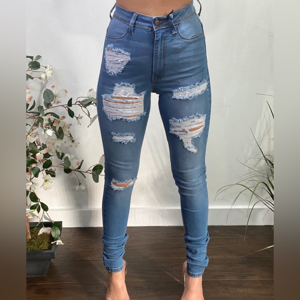 AP Blue High Waisted Jeans